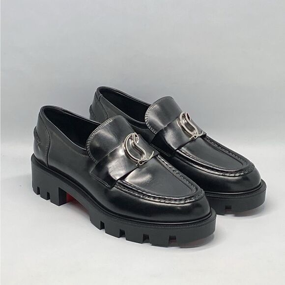 Christian Louboutin Patent Medallion Red Sole Loafers size 36 - Picture 4 of 16